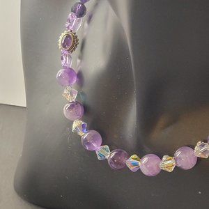 A Purple Friend, Beautiful Amethyst surrounded by Swarovski purple crystals